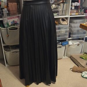 Elegant Black Pleated Skirt
